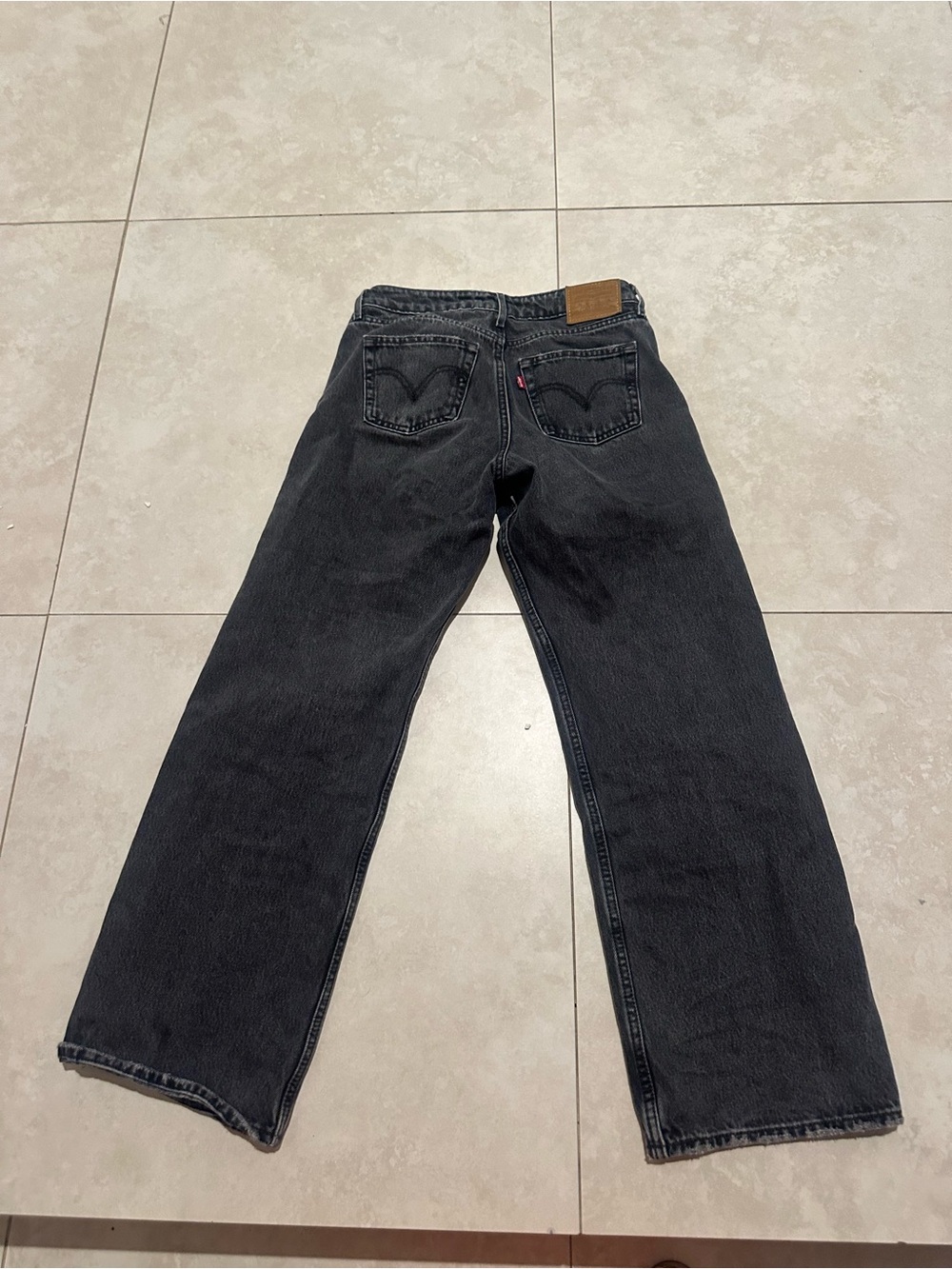 Levi's Women’s Washed Black Straight Jeans